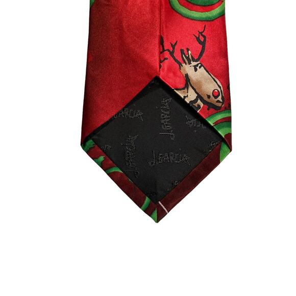 J Garcia Dracula Claus Collection Sixty Christmas Reindeer Novelty Necktie - Picture 5 of 7